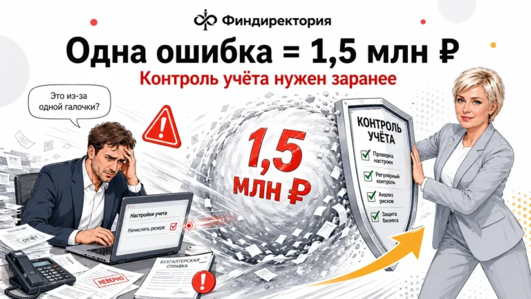 Ошибка бухгалтера на 1,5 млн рублей: почему нужен контроль учёта